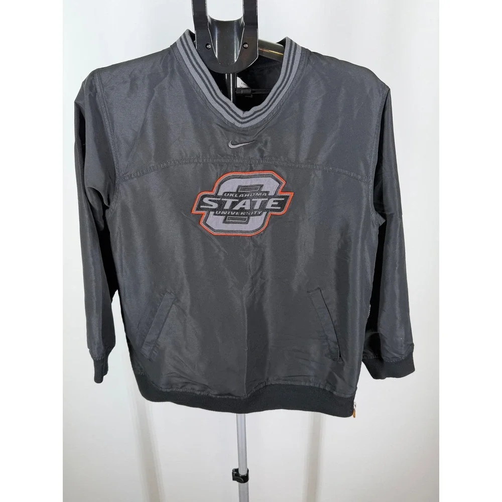 Nike Oklahoma State University OSU Cowboys Youth Large Black‎ Windshirt Pullover